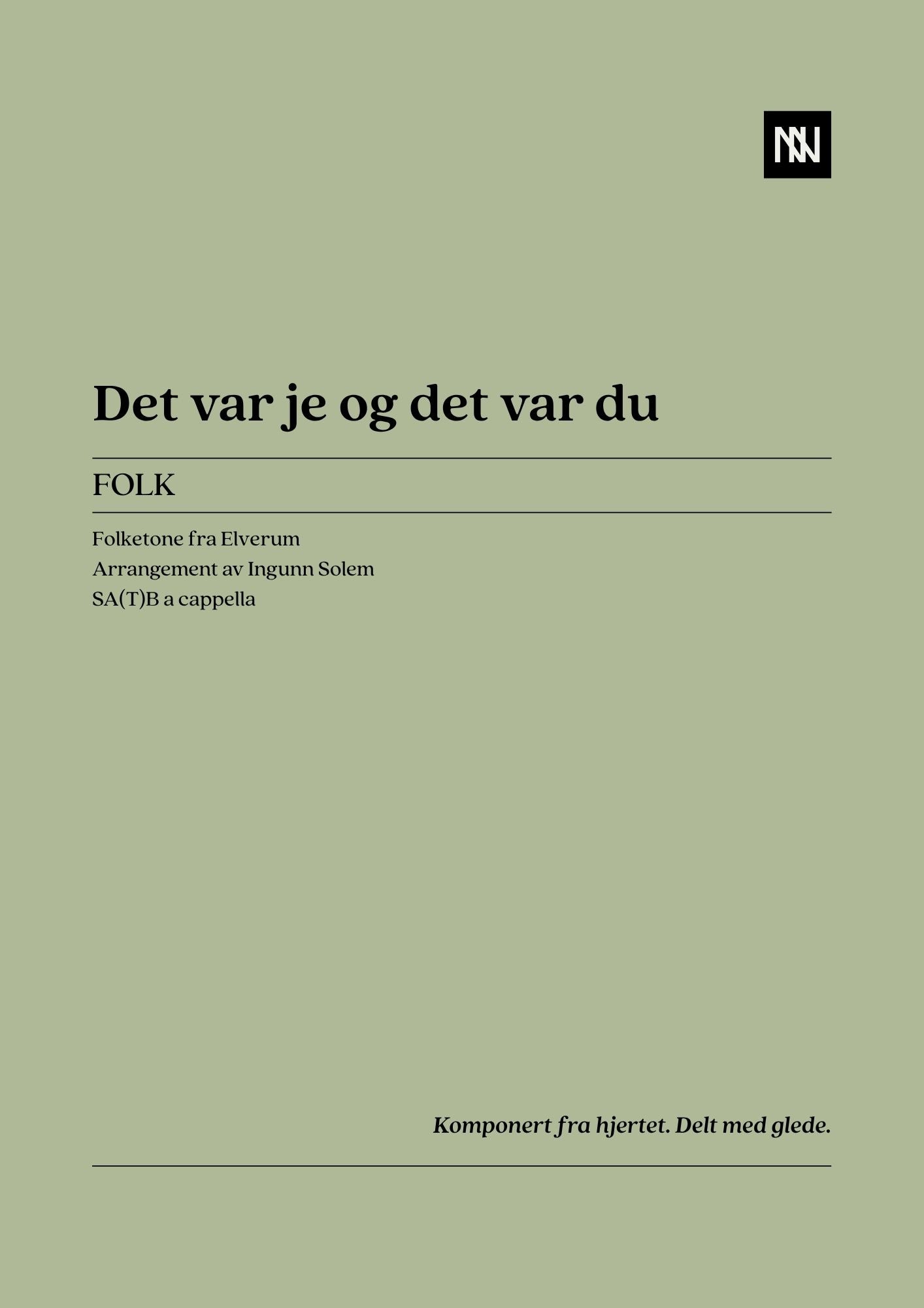 Det var je og det var du SATB