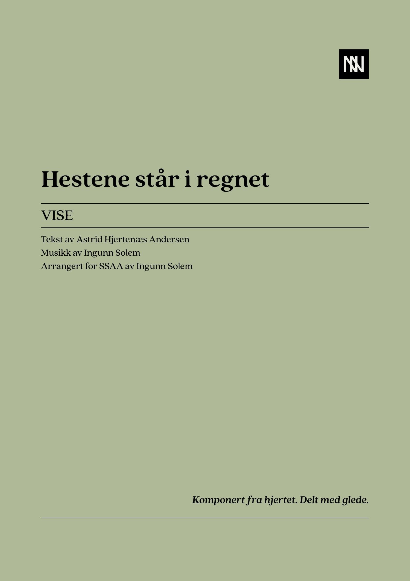 Hestene står i regnet SSAA