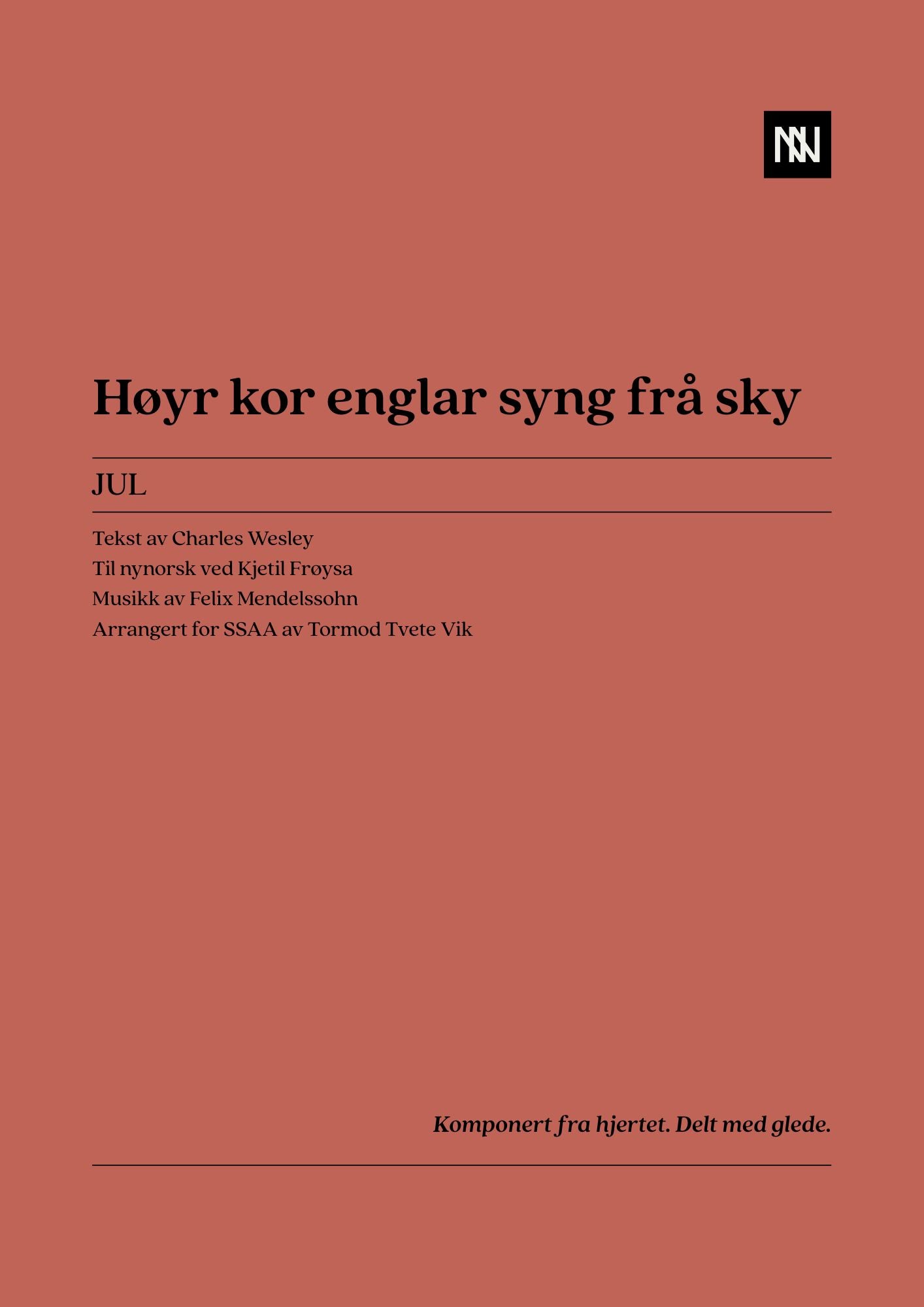 Høyr kor englar syng frå sky SSAA