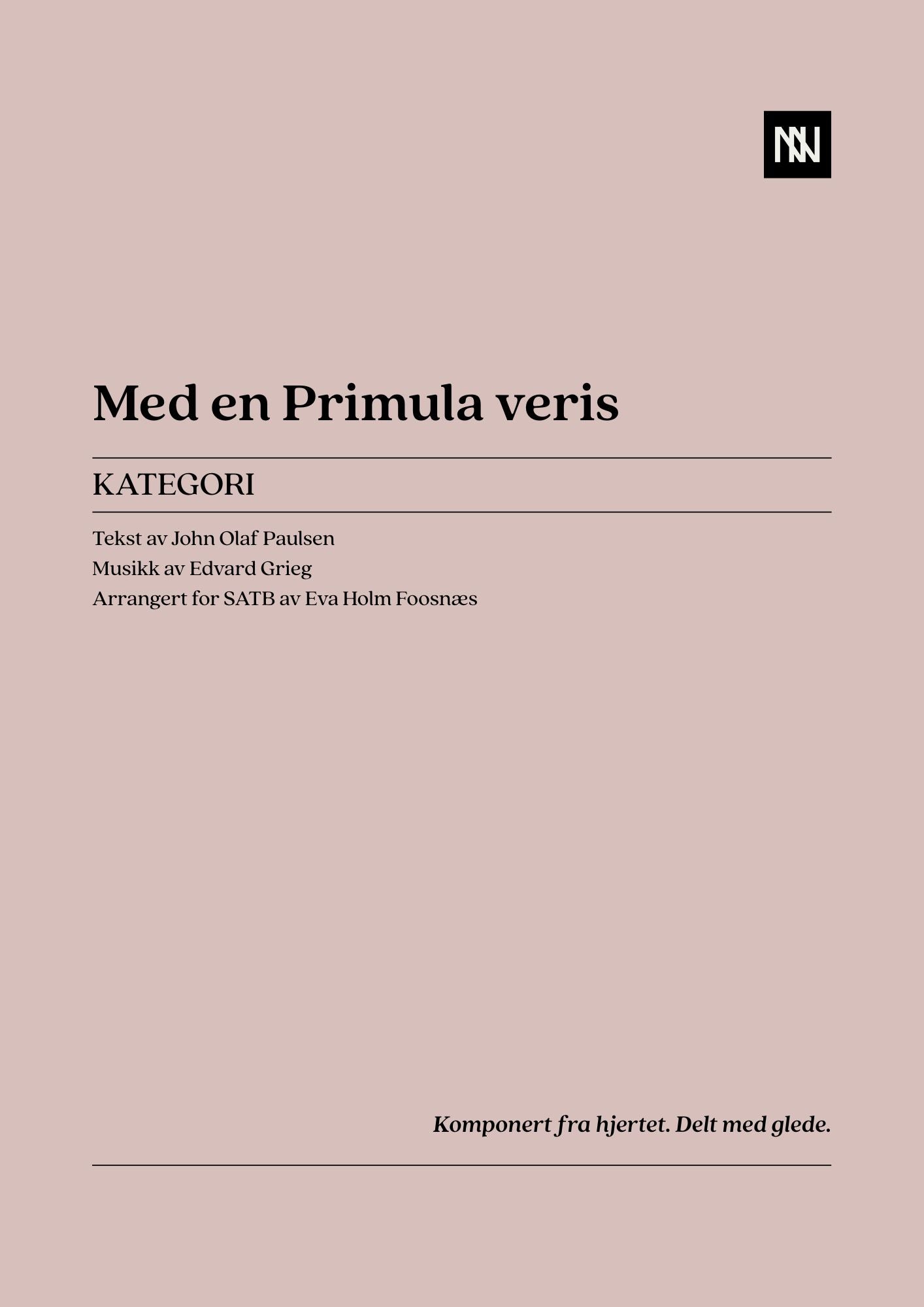 Med en Primula veris SATB