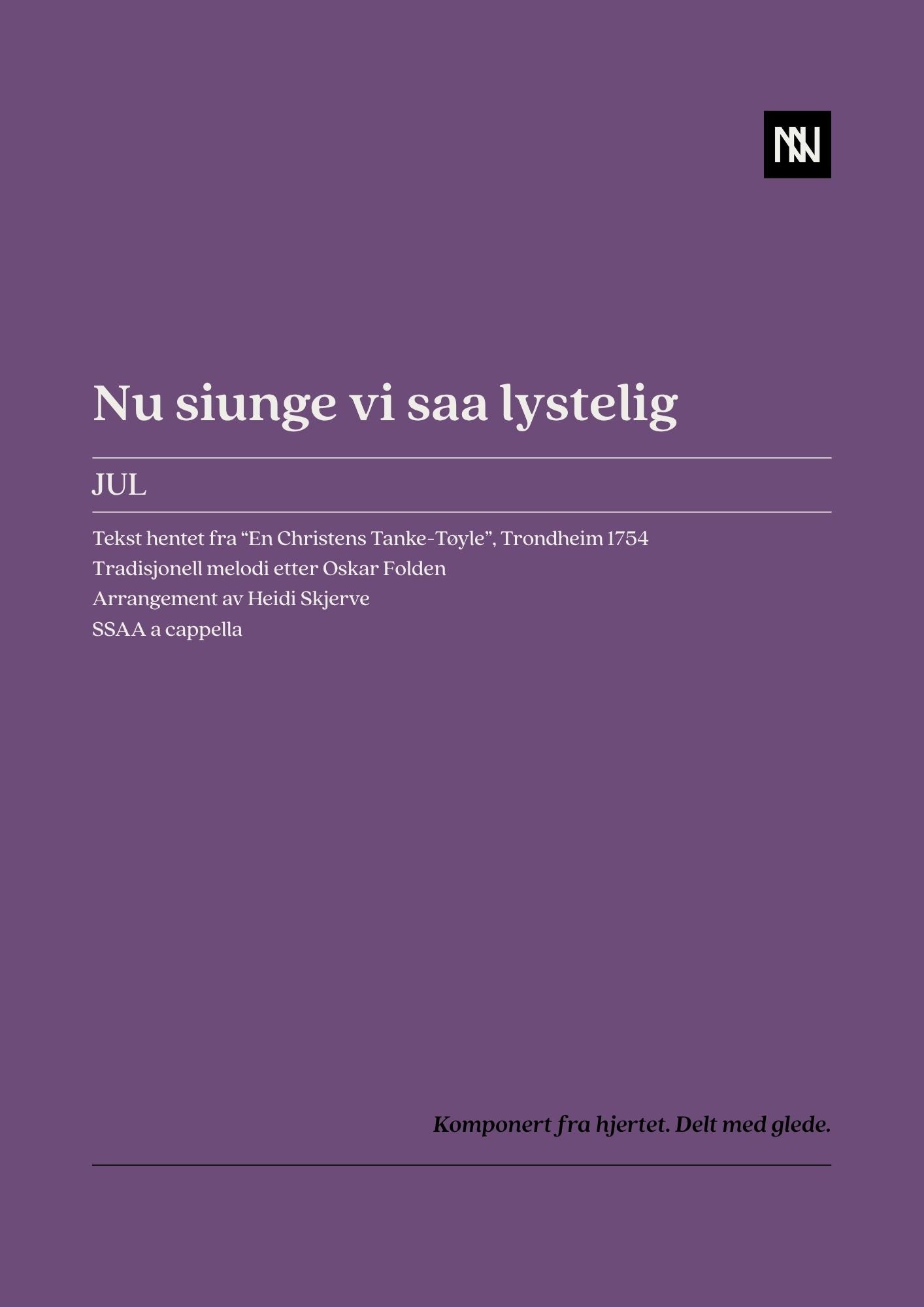 Nu siunge vi saa lystelig SSAA
