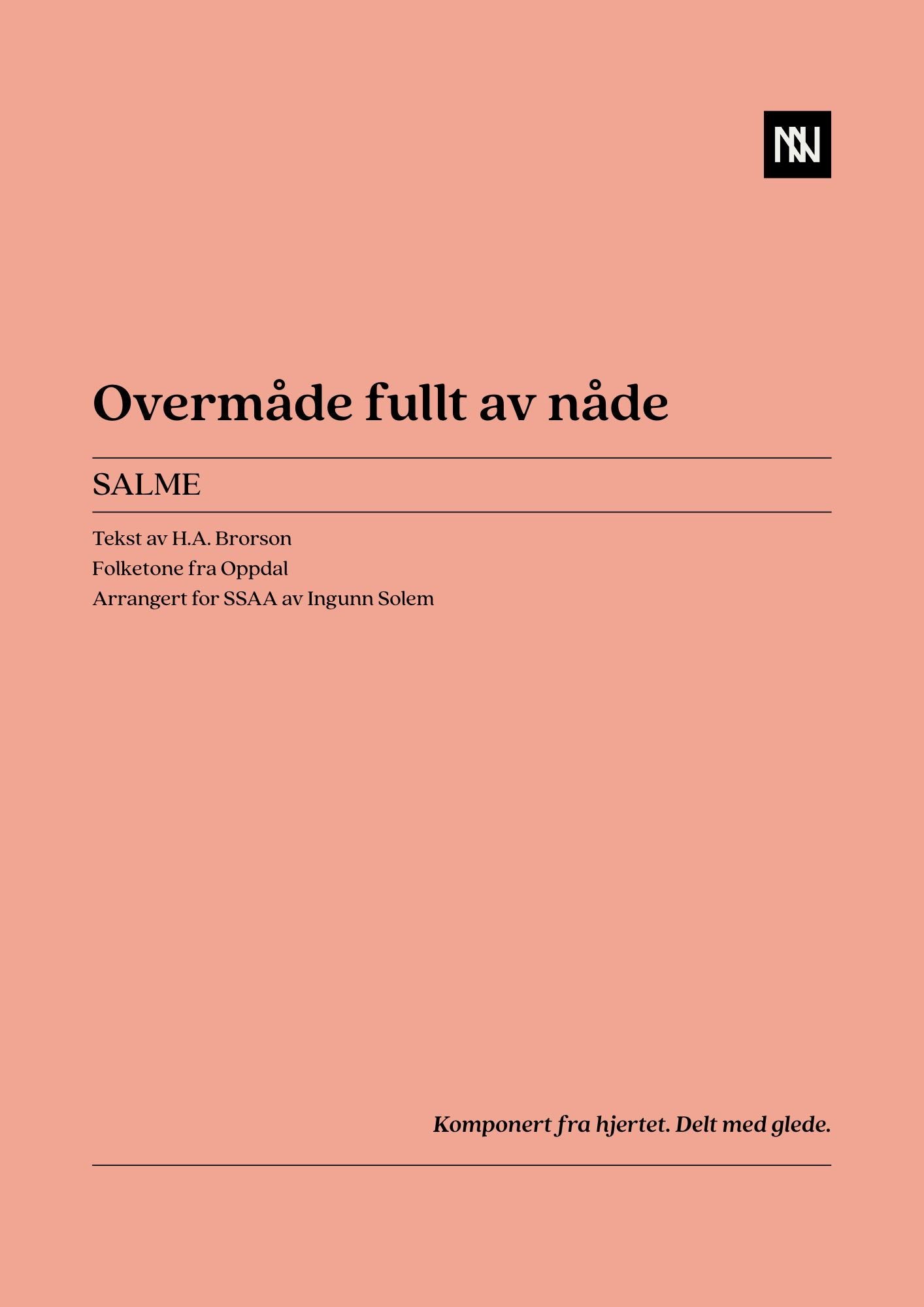 Overmåde fullt av nåde SSAA