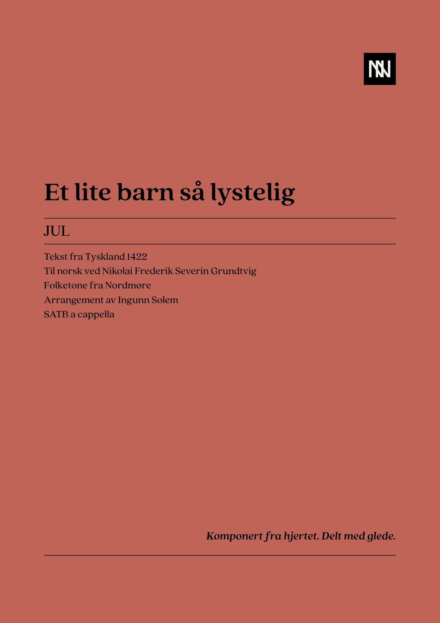 Et lite barn så lystelig SATB