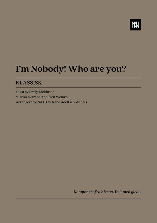 I'm Nobody! Who are you? SATB