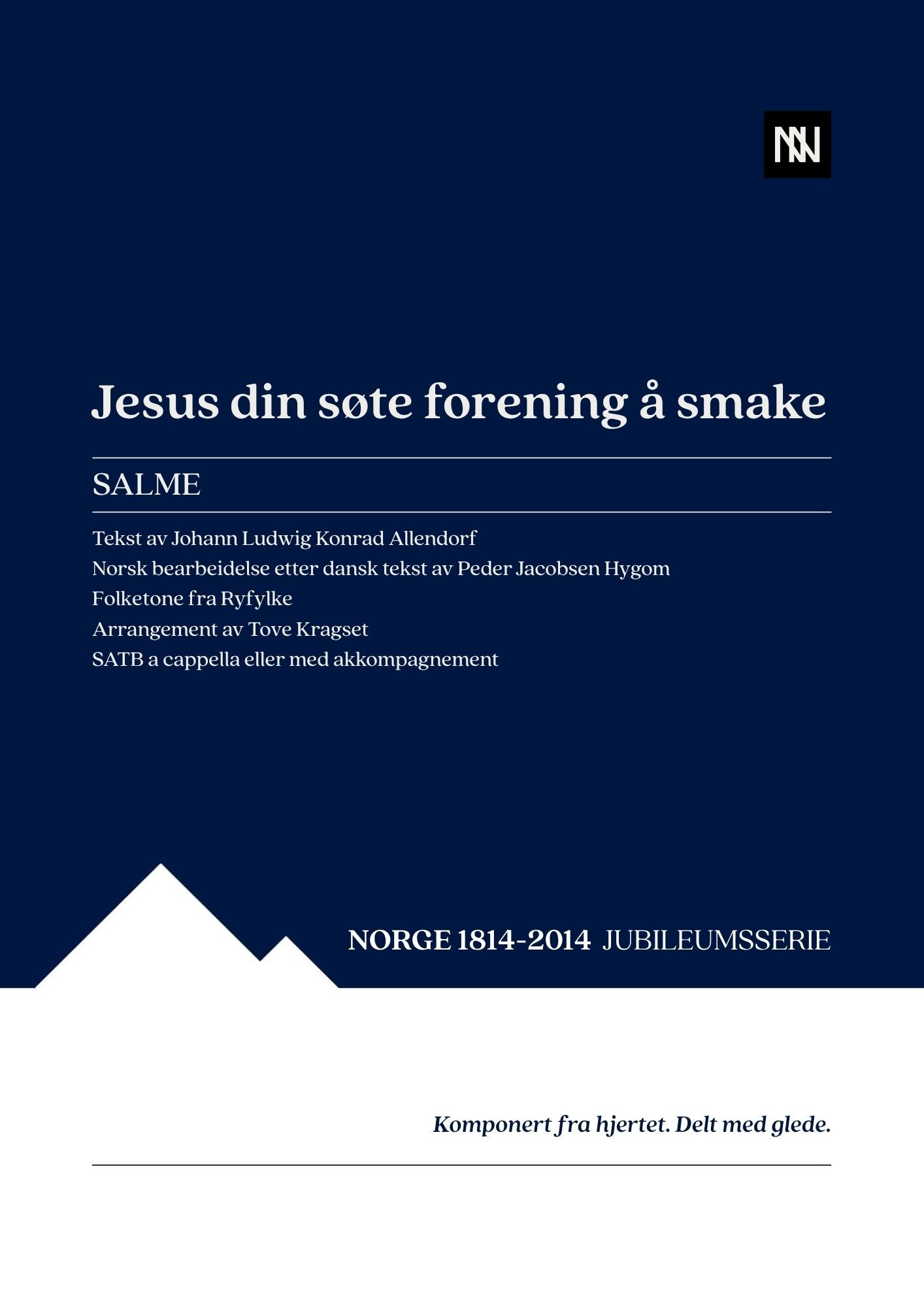 Jesus din søte forening å smake SATB