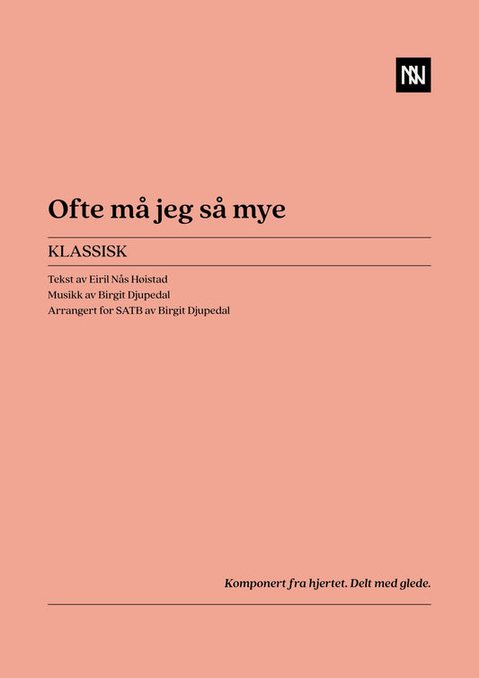 Ofte må jeg så mye SATB