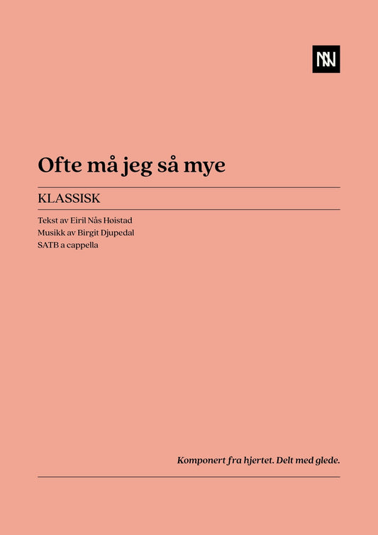 Ofte må jeg så mye SATB