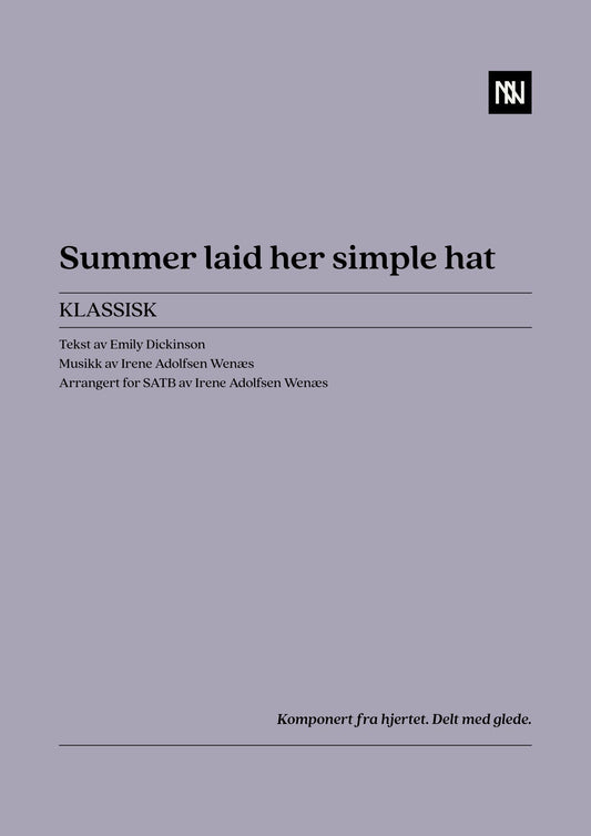 Summer laid her simple hat SATB